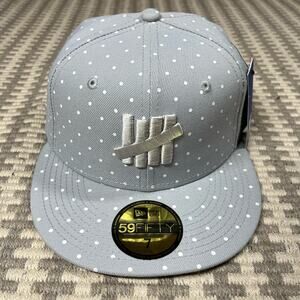 New Era x Undefeated Gray Polka Dotted Fitted Hat‎ Men’s Sz 7 New